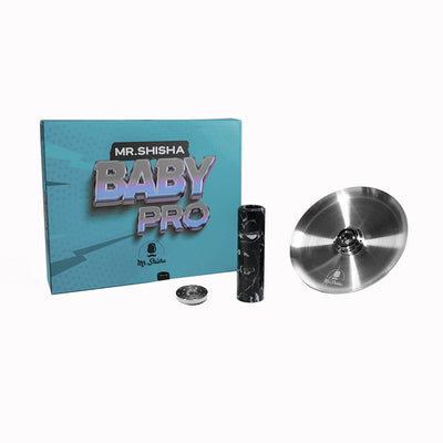 Mr Shisha Baby Plata Pro Negro